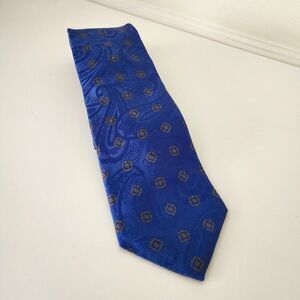 Fendi Roma Blue Silk Necktie